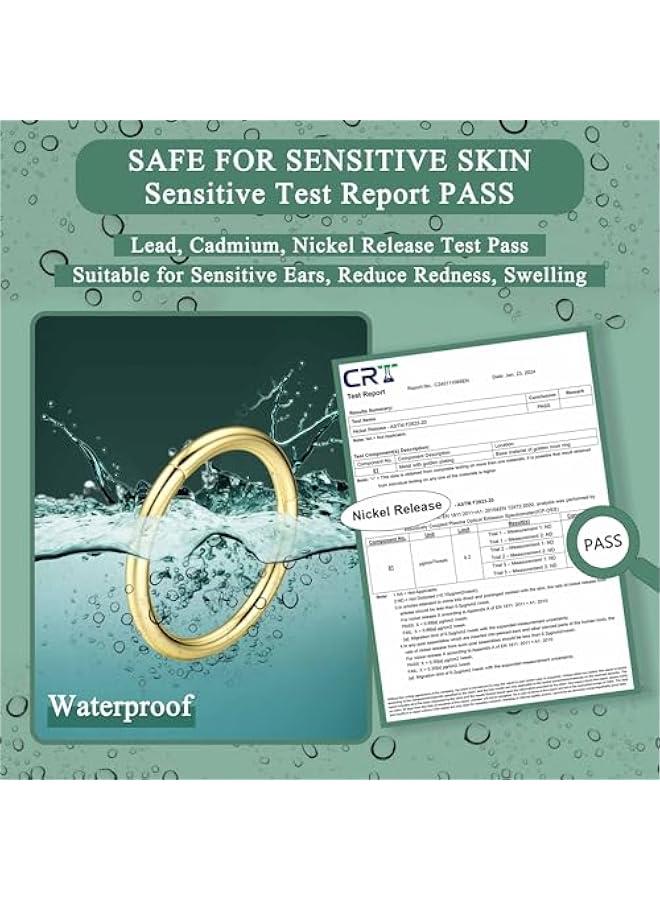 5Pcs 316L Surgical Steel Septum Rings Nose Rings Hoop 16G 18G 20G Hinged Clicker Hoop Nose Rings for Women Men Cartilage Hoop Earring Lip Helix Rook Tragus Conch Septum Nose Piercing Jewelry - Image 2